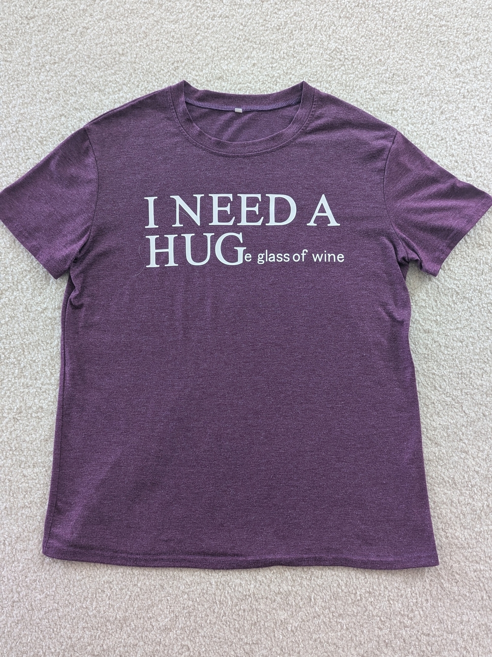 Source Unknown Plum Graphic Tee - I NEED A HUGe glass of wine